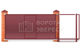 Откатные ворота Алютех 2200×3500 под ключ ВЭ-4588