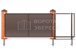 Откатные ворота Алютех 3600×2200 под ключ ВЭ-4603