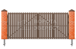 Распашные ворота Alutech 2750×1500 ВЭ-1906